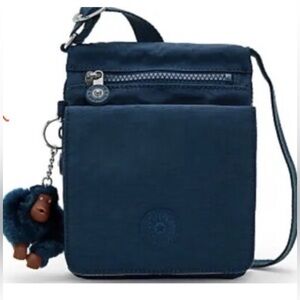 Kipling Eldorado Mini Crossbody Bag Travel Organizer Dark Wash Monkey Purse EUC